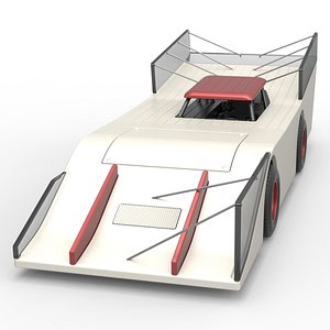 3D Diecast Vintage Outlaw dirt late model race car Scale 1 to 25