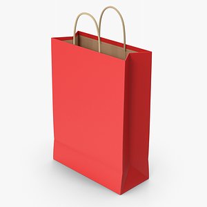 Red Paper Bag 3D model