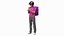 3D Delivery Man Standing Pose model
