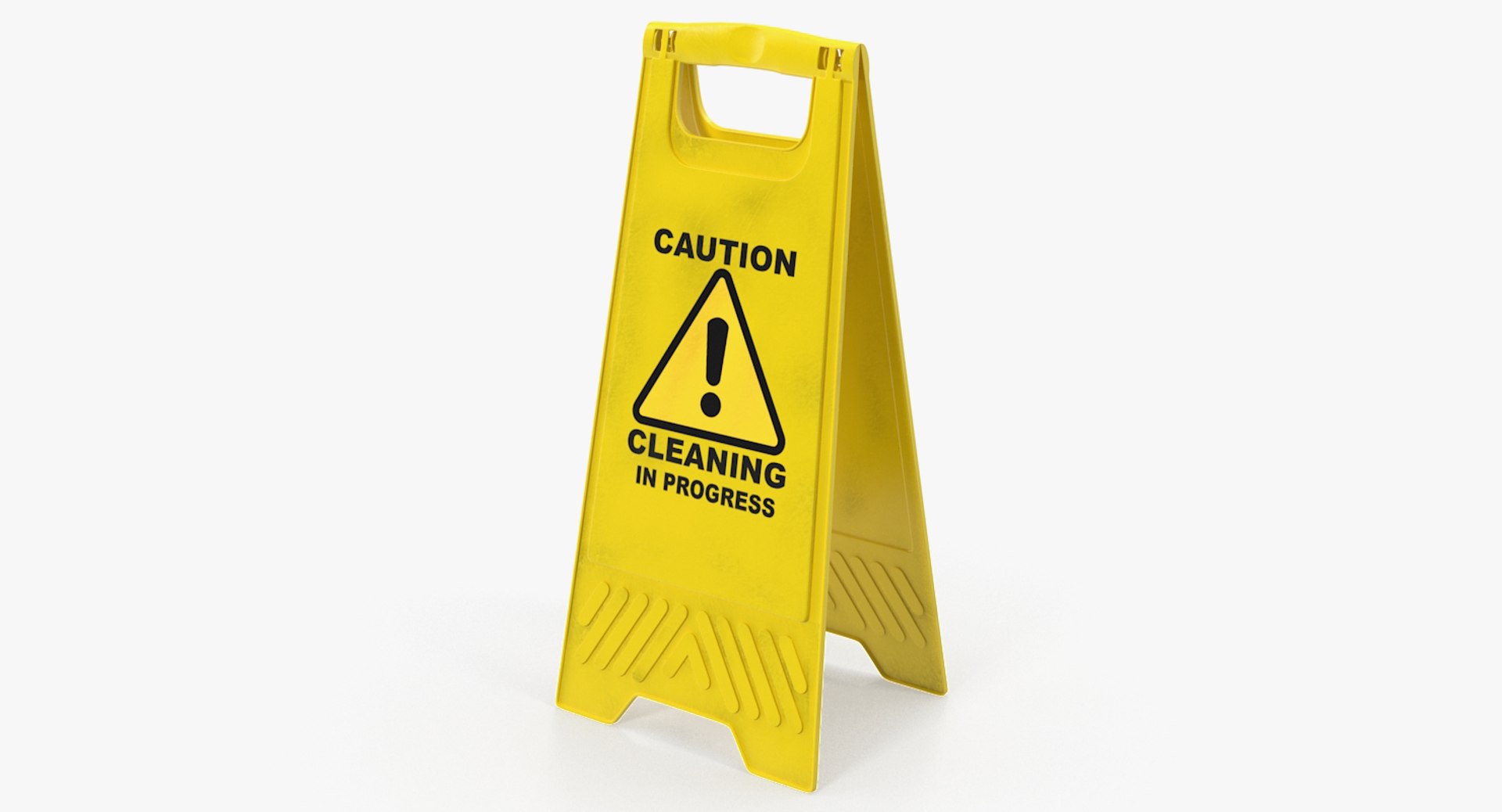Warning Cleaning In Progress Sign 3D model preview