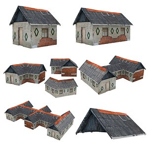 3D model 6 House Medival 01