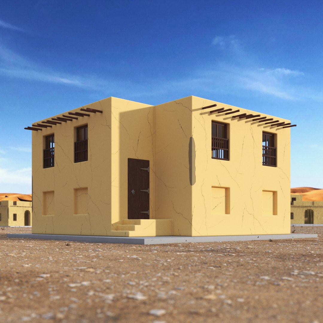 Cartoon Traditional Middle Eastern House 3D model preview