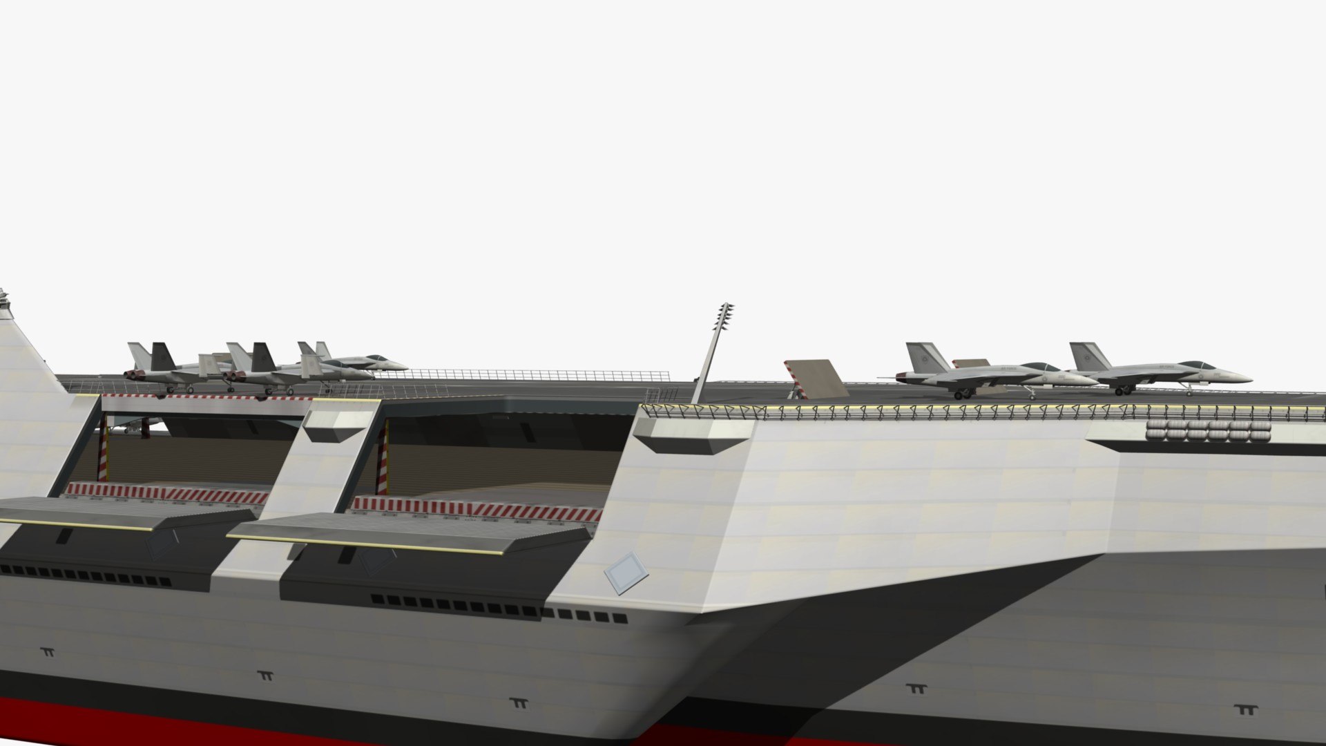 Stealth Aircraft Carrier 3D Model - TurboSquid 1890618