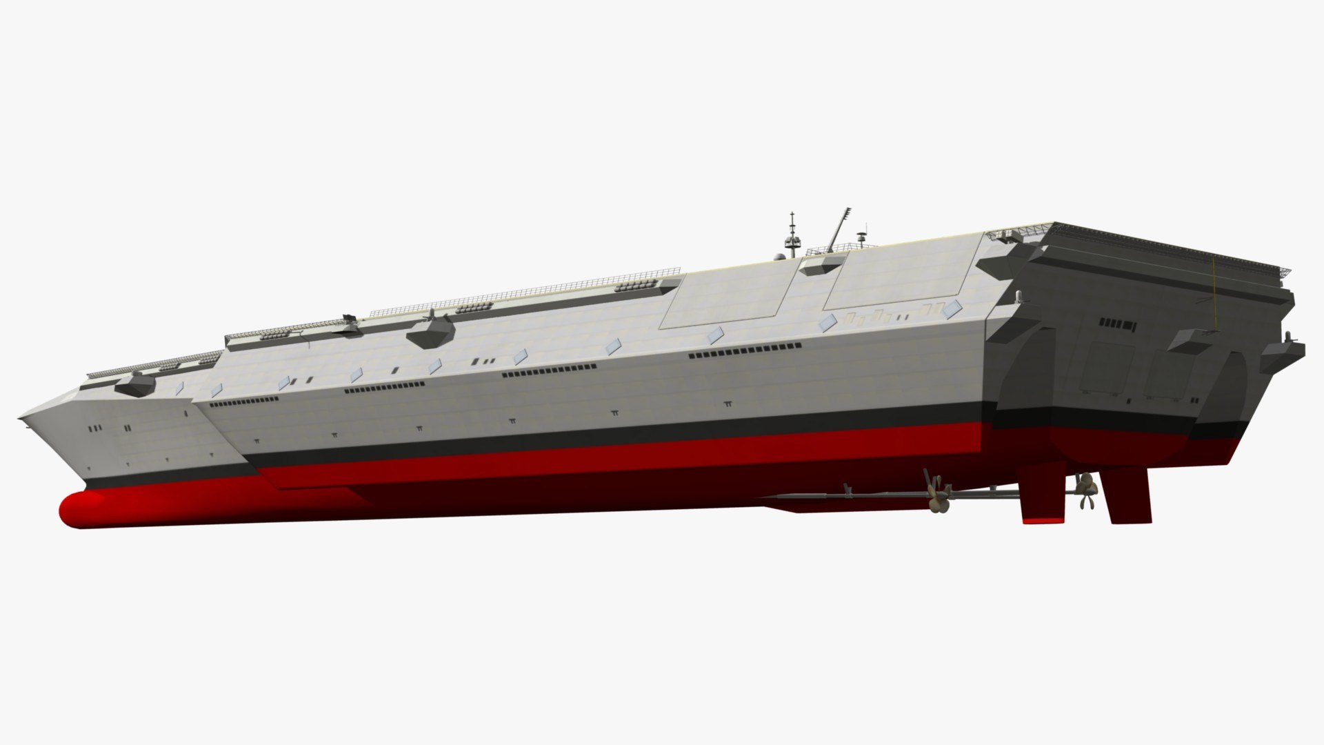 Stealth Aircraft Carrier 3D Model - TurboSquid 1890618