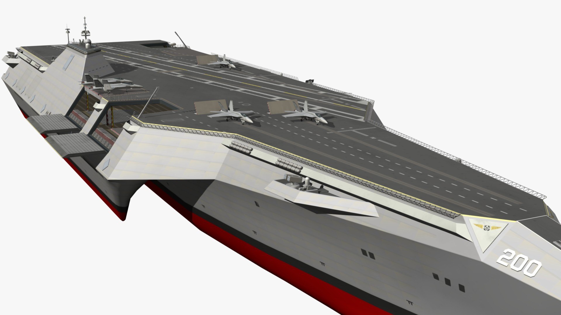 Stealth Aircraft Carrier 3D Model - TurboSquid 1890618