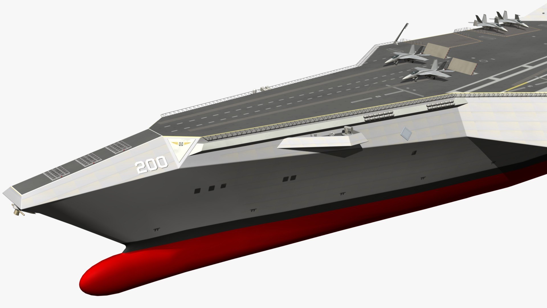 Stealth Aircraft Carrier 3D Model - TurboSquid 1890618