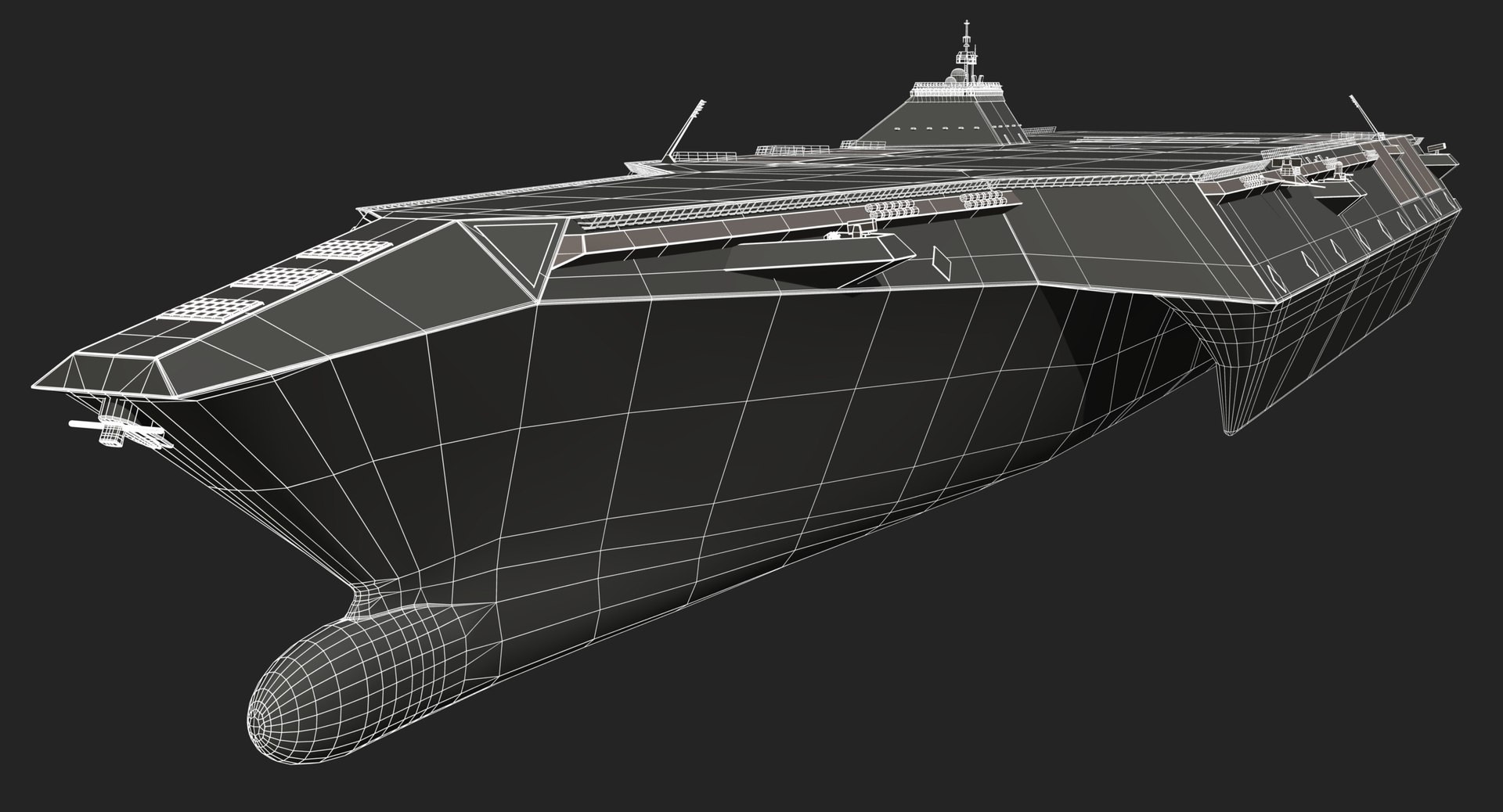 Stealth Aircraft Carrier 3D Model - TurboSquid 1890618