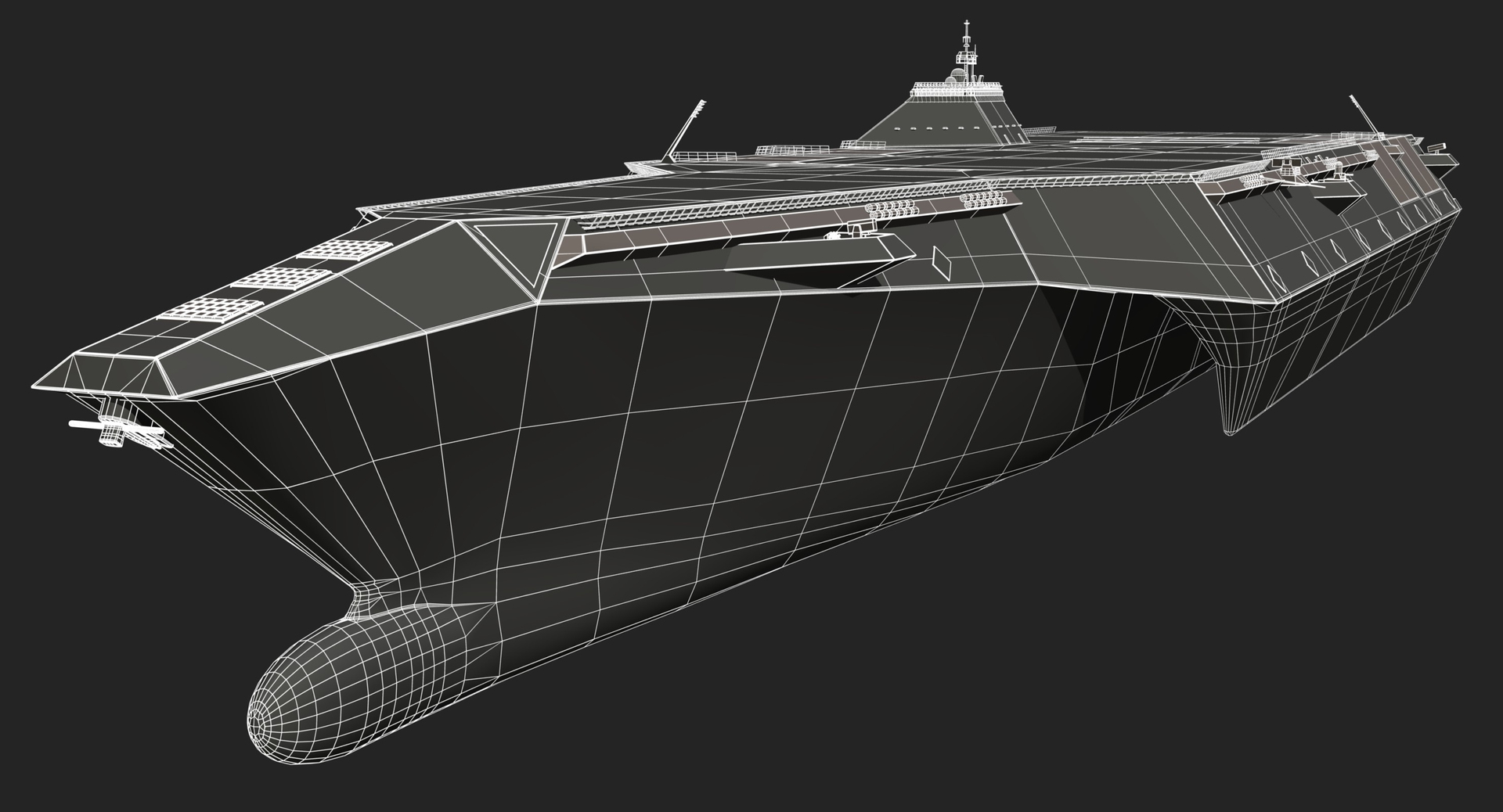 Stealth Aircraft Carrier 3D model - TurboSquid 1890618