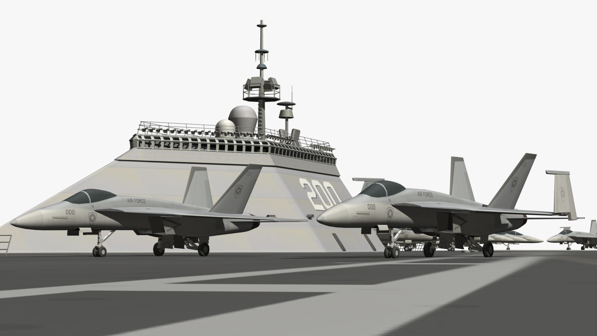 Stealth Aircraft Carrier 3D Model - TurboSquid 1890618