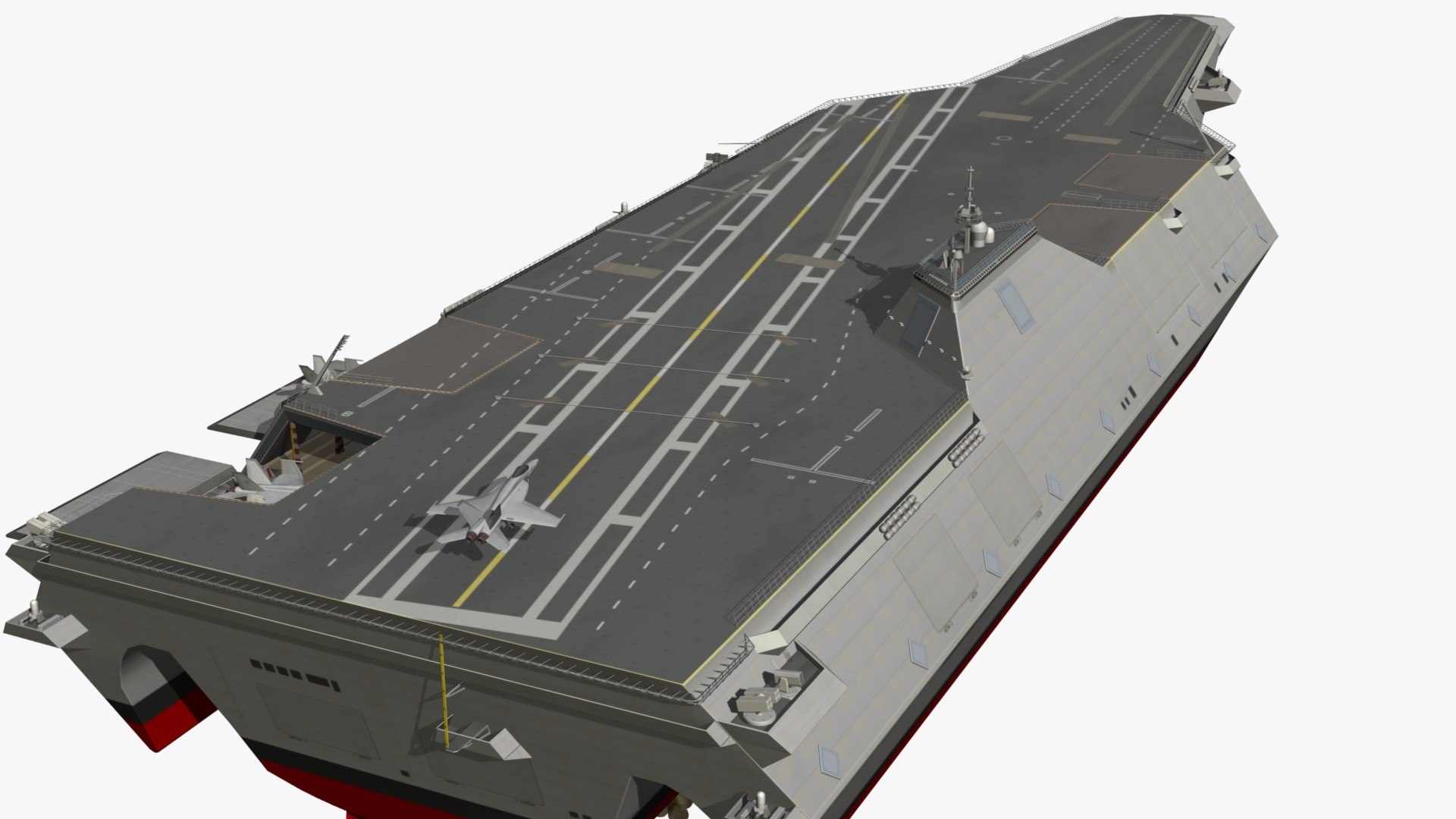 Stealth Aircraft Carrier 3D Model - TurboSquid 1890618