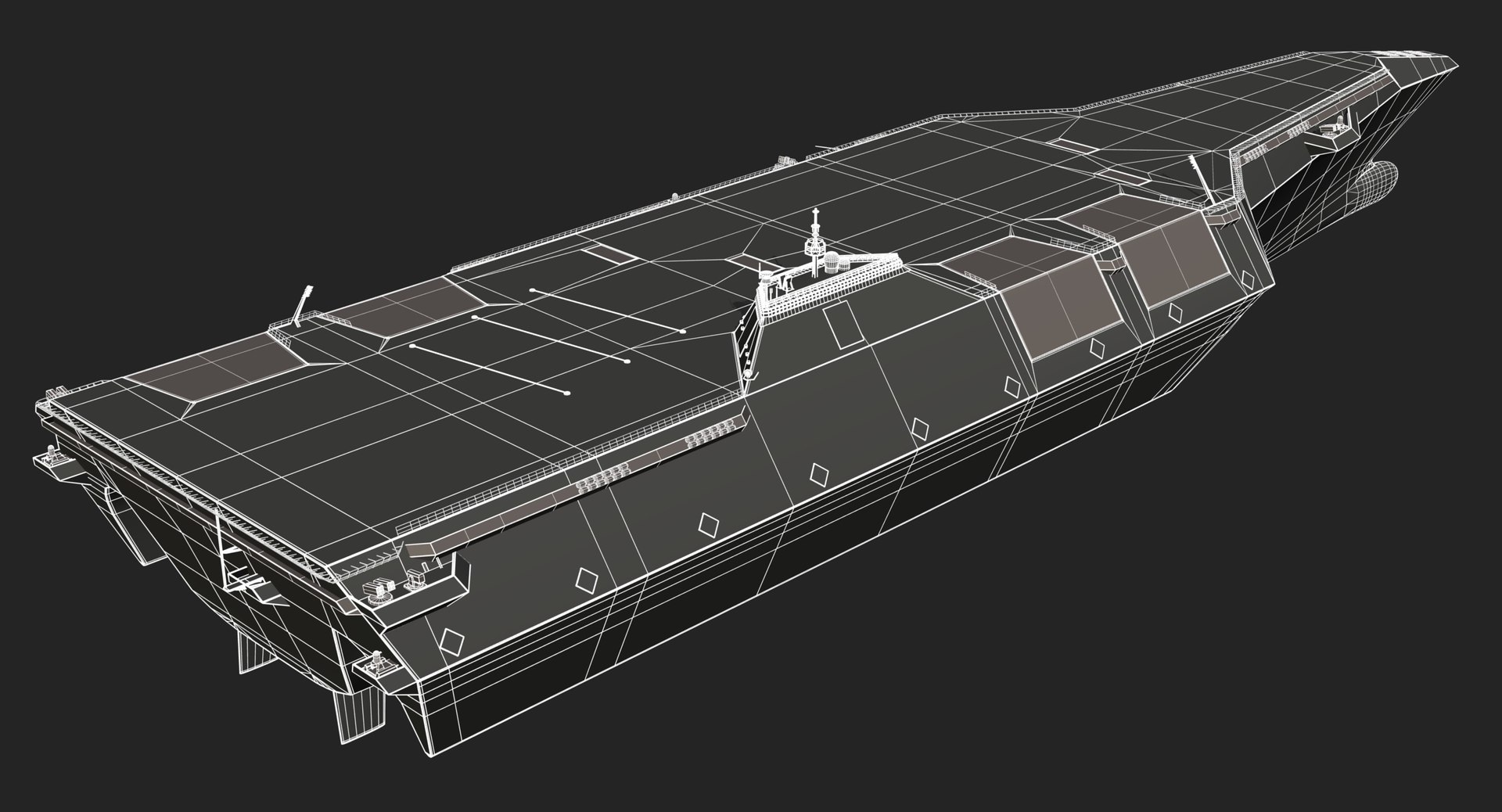 Stealth Aircraft Carrier 3D Model - TurboSquid 1890618