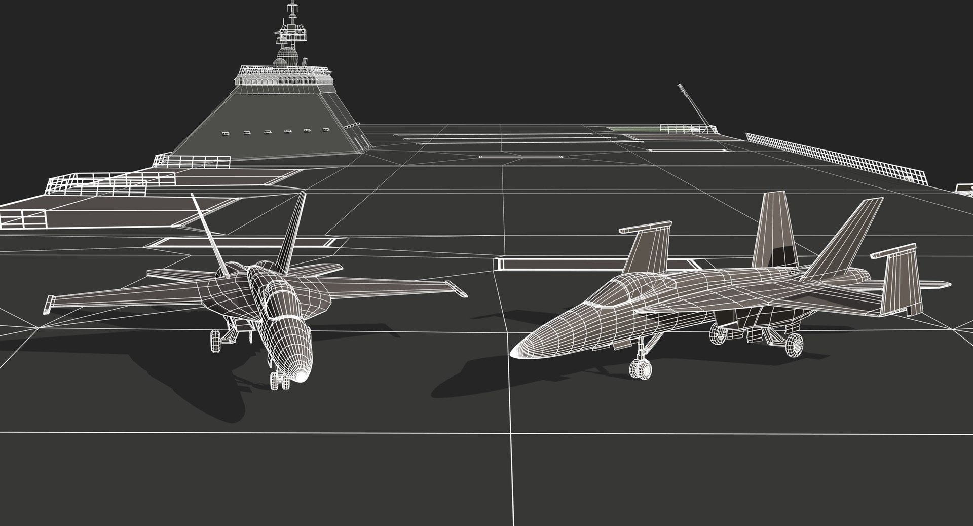 Stealth Aircraft Carrier 3D Model - TurboSquid 1890618
