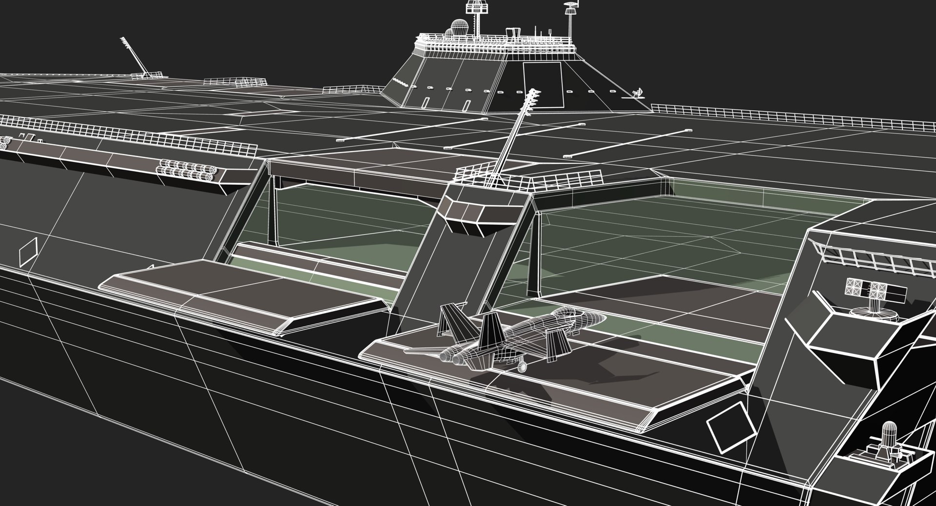 Stealth Aircraft Carrier 3D Model - TurboSquid 1890618