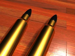 50 caliber bullet casing 3d model