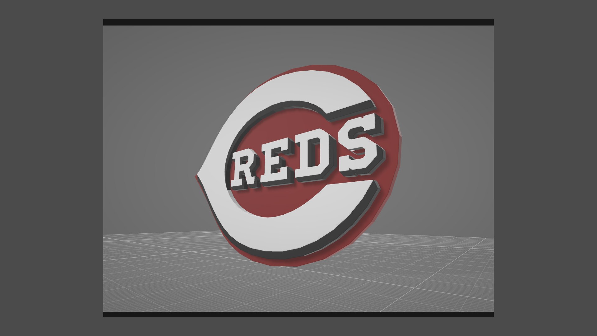 Cincinnati Reds Logo Keychan Shield Printable And Renderable 3D Model