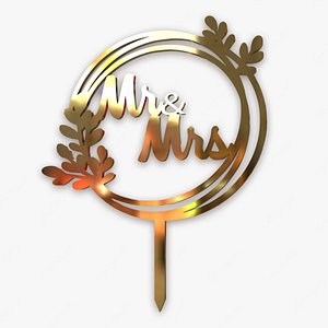 Mr  Mrs Wedding Cake Topper model