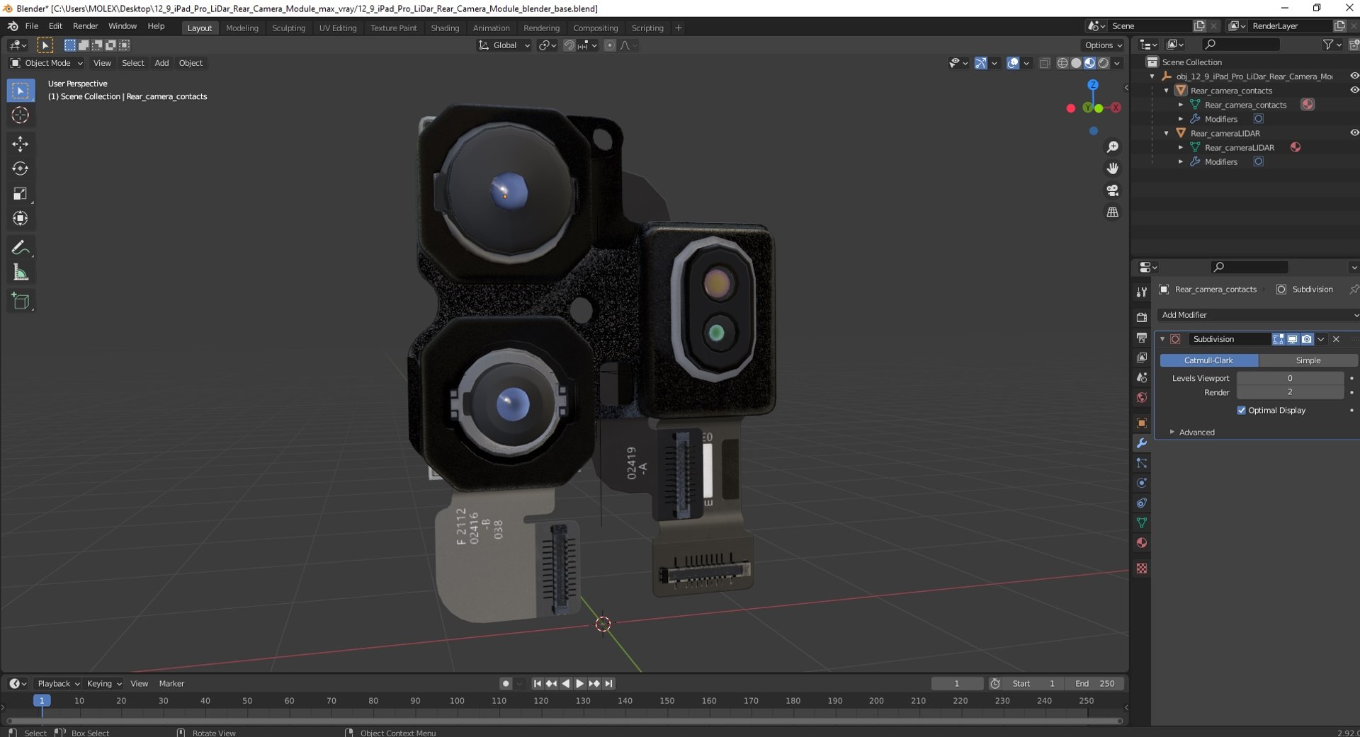 3D 12 9 iPad Pro LiDar Rear Camera Module model https://p.turbosquid.com/ts-thumb/Fa/CMq9Hk/PV/129ipadprolidarrearcameramodule3dsmodel030/jpg/1708989996/1920x1080/fit_q87/a7e7596babff49062f87b688cadc2ada8631d648/129ipadprolidarrearcameramodule3dsmodel030.jpg