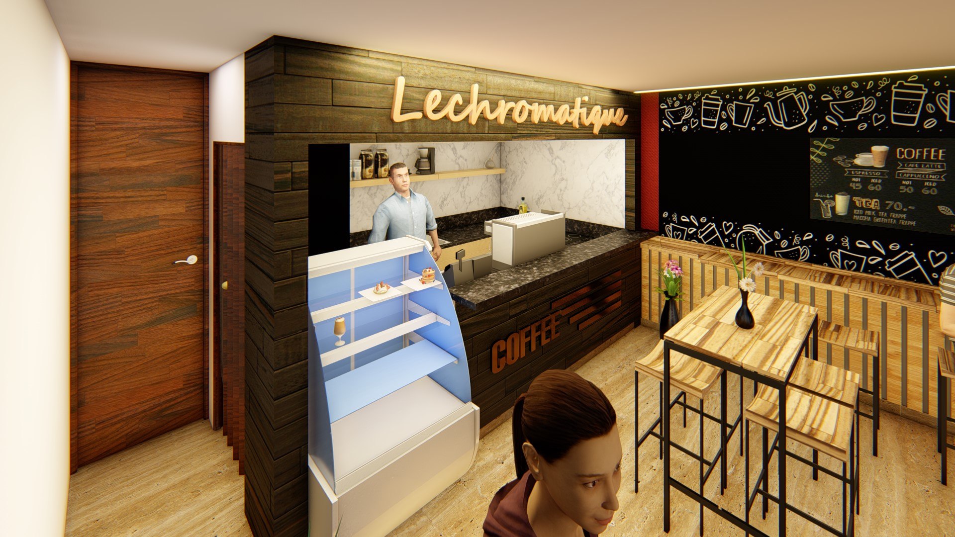 3D Coffee Place - TurboSquid 2224651