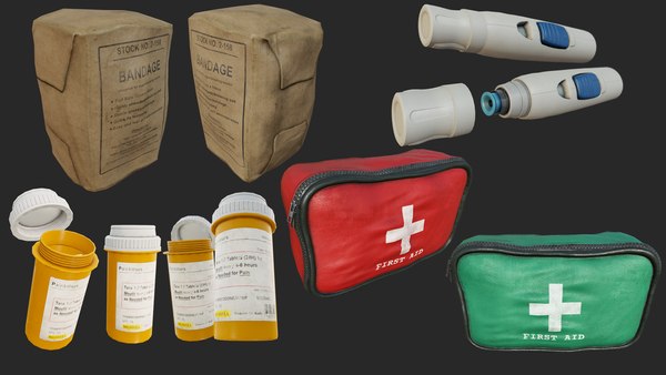 3D model aid pbr bandage