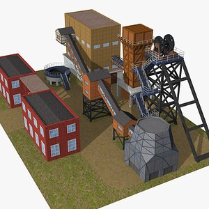 3D industrial complex - coking plant - coal mine model