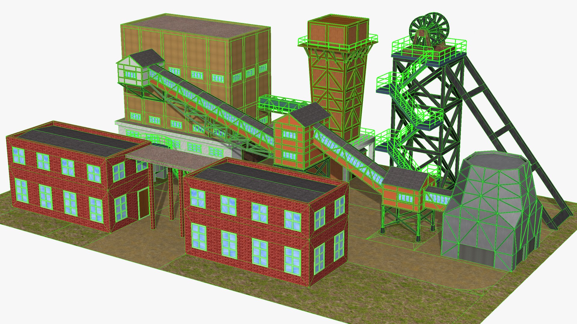 3D Industrial Complex - Coking Plant - Coal Mine Model - TurboSquid 2002290