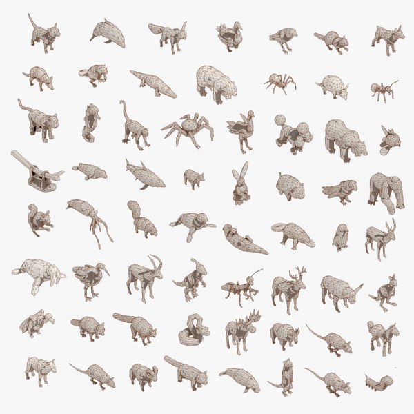Low Poly 3d Art Animals Isometric Icon Mega Pack 3D model - TurboSquid  1784283