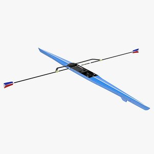 Rowing Boat Single Scull 3D Model