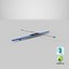 Rowing Boat Single Scull 3D Model