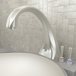 3D bathroom taps laundry model