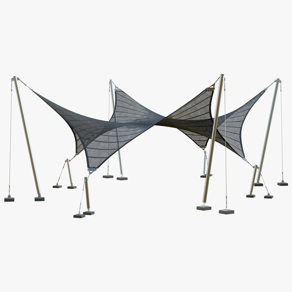 3D Tensile Structures Architecture Mesh model