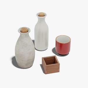 3D Japanese Furniture Kit - Sake Kit