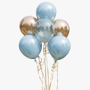 birthday balloons ribbons model