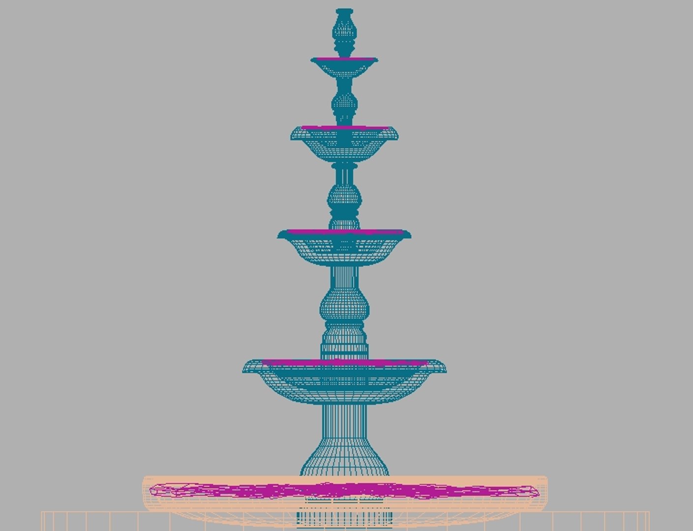 3d Water Fountain Model