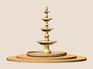 3d water fountain model