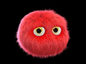 cartoon fur ball 3D model