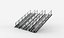 3D-Modell einer Metalltreppe