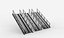 3D-Modell einer Metalltreppe