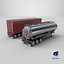 Two Detailed Trailers Trucks 3D model
