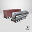 Two Detailed Trailers Trucks 3D model