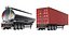 Two Detailed Trailers Trucks 3D model