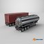 Two Detailed Trailers Trucks 3D model