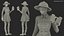Donne in costume da safari con binocolo