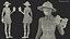 Donne in costume da safari con binocolo