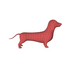 base mesh dachshund dog 3d c4d