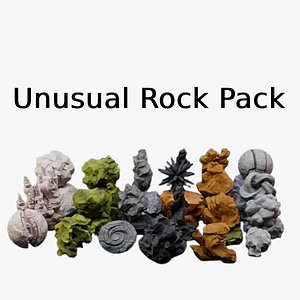 22 Stylized Sci-Fi  Fantasy Rocks Pack  Unique Stones Asset Collection 3D model