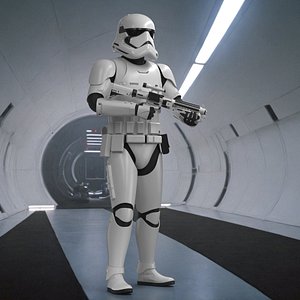 Star Wars Stormtrooper with Blaster Stand Pose 3D