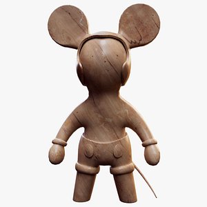 Wooden Boy Mouse 3D model