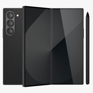 3D Samsung Galaxy Z Fold 6 Crafted Black