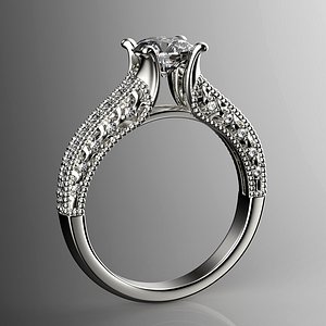 Fashion engagement ring with diamond 0064