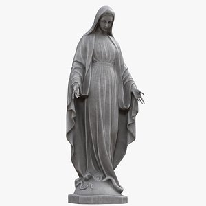 3D virgin mary statue v2